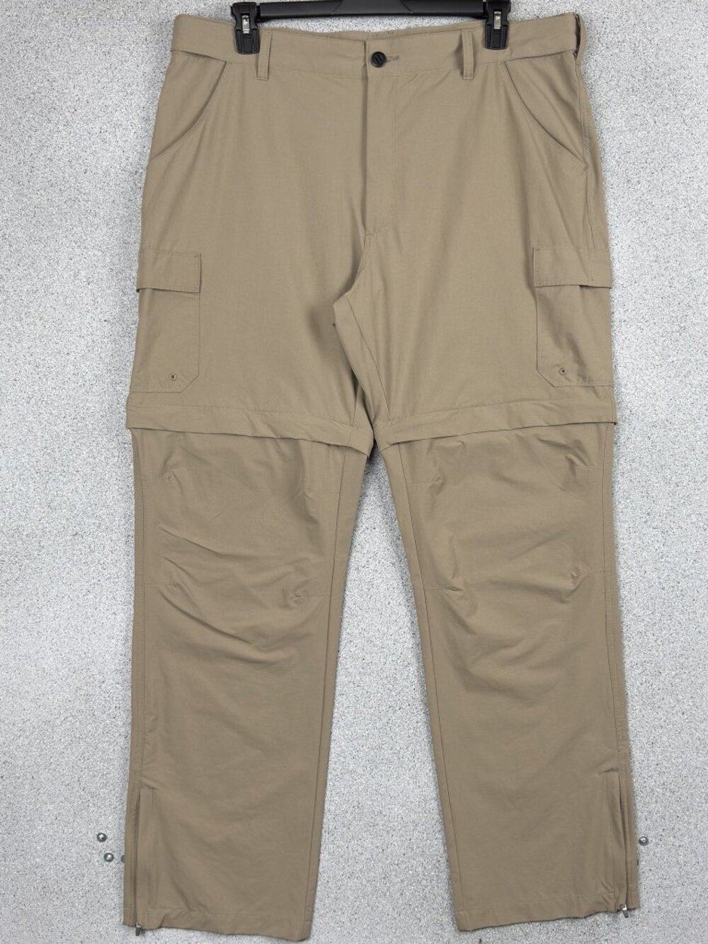 World Wide Sportsman Men's Convertible Cargo Pants 42x34 Fishing Hiking Tan